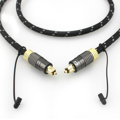 1.2M Plating Toslink Audio Cable untuk Audiophile Subwoofer Speaker dengan Shell Tekstur dan Male to Male Connector