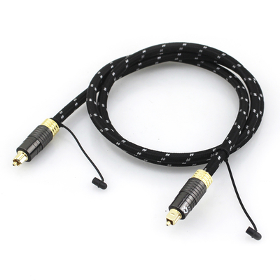 1.2M Plating Toslink Audio Cable untuk Audiophile Subwoofer Speaker dengan Shell Tekstur dan Male to Male Connector