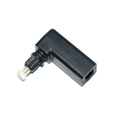 Toslink Female to Toslink Male Optical 90 Derajat Sudut Kanan Audio Kabel Adaptor Stereo Audio Converter 360 Berputar
