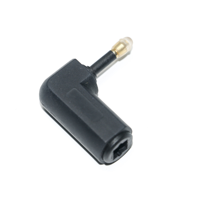 Toslink Optical 90 Derajat Sudut Kanan Kabel Audio Adaptor Ekstensi Konverter Audio Stereo 360 Berputar