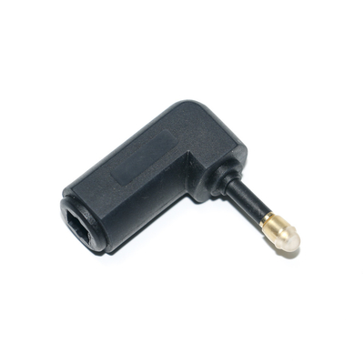 Toslink Optical 90 Derajat Sudut Kanan Kabel Audio Adaptor Ekstensi Konverter Audio Stereo 360 Berputar