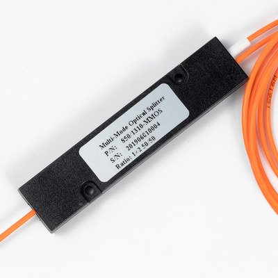 Rasio Kopling Pemisah Serat Optik LC/UPC 1x2 FBT Coupler 1*2 FBT Multimode 850/1310nm 50/125 MM 50/50