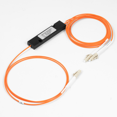 Rasio Kopling Pemisah Serat Optik LC/UPC 1x2 FBT Coupler 1*2 FBT Multimode 850/1310nm 50/125 MM 50/50