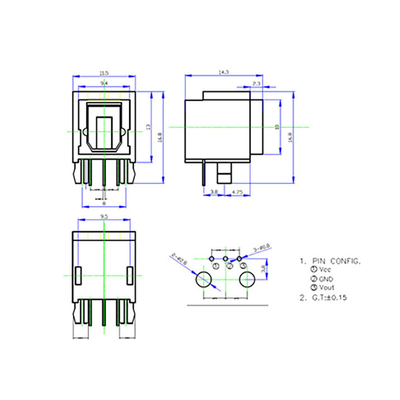 Toslink Optical Jack Optical Receiving/Transmitting Untuk TV Sound Box Board