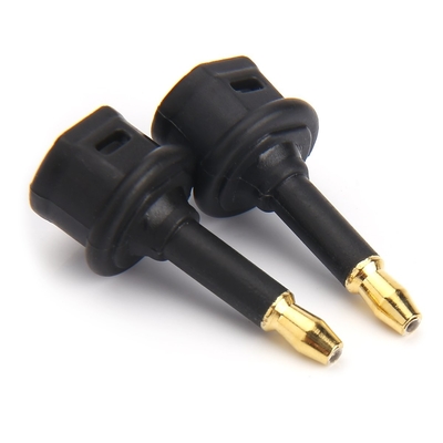 Factory Outlet Toslink Fiber Optic Audio Adapter 3.5mini Port ekstensi Persegi Untuk Konversi Serat Optik