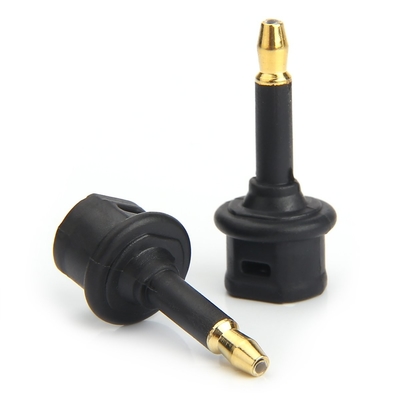 Factory Outlet Toslink Fiber Optic Audio Adapter 3.5mini Port ekstensi Persegi Untuk Konversi Serat Optik