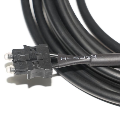 180dB / Km Servo Kabel Serat Optik Kabel OD4.0 Hitam Untuk Uji Peralatan, Konektor Mesin Sistem Servo