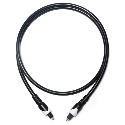 Putih & Kabel Digital Toslink OD4.0 Kabel Serat Optik Berlapis LSZH PVC Shelter Round Plug Untuk Rumah Plaer CD Soundbar