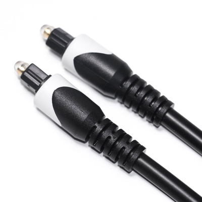 Putih & Kabel Digital Toslink OD4.0 Kabel Serat Optik Berlapis LSZH PVC Shelter Round Plug Untuk Rumah Plaer CD Soundbar