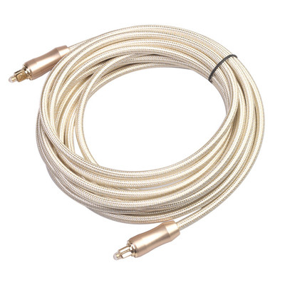 TOSLINK Kabel Audio Optik Steker Emas Tali Rajutan Frosted Shell 1.2M Untuk CD / DVD Soundbar Home theater