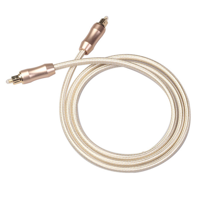 TOSLINK Kabel Audio Optik Steker Emas Tali Rajutan Frosted Shell 1.2M Untuk CD / DVD Soundbar Home theater