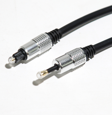 Optik Kabel Toslink OD5.0 Tali T-3.5 Aluminium Berlapis Perak Shell untuk Home Theater Amplifier Soundbar 1.5M 3M 5M