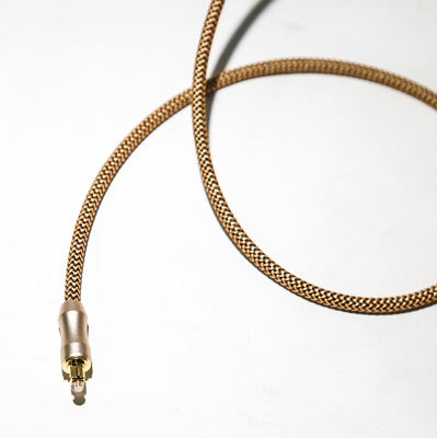 TOSLINK Kabel Audio Digital Optik Steker Rose Gold Frosted Shell Knited Rope 1M Untuk CD / DVD Soundbar Home Theater