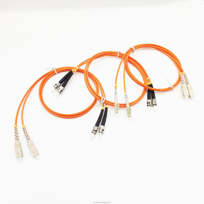 LC UPC ke ST UPC Fiber Optic Patch Cord Custom Fiber Optic Patch