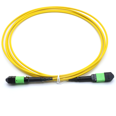 Kabel MPO 12 Serat Wanita Multimode MM OM3/OM4 MPO Patch Cord LSZH 50/125