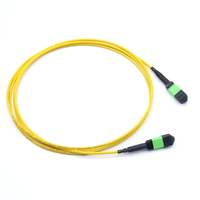 Kabel MPO 12 Serat Wanita Multimode MM OM3/OM4 MPO Patch Cord LSZH 50/125