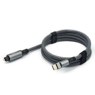 TOSLINK Kabel Audio Optik dengan Konektor Pria Tipe-C untuk Soundbar & Speaker