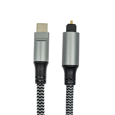 TOSLINK Kabel Audio Optik dengan Konektor Pria Tipe-C untuk Soundbar & Speaker