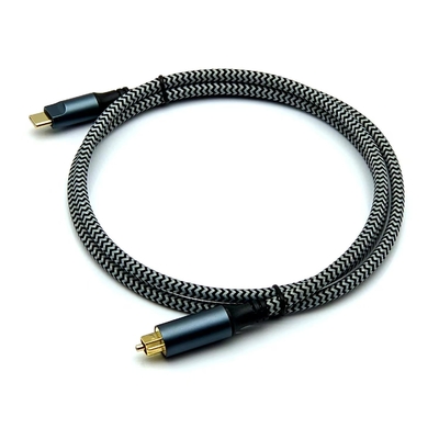 Toslink Digital Audio Cable dengan Type-C Male dan Gold Plated Connectors untuk Crystal-Clear Sound