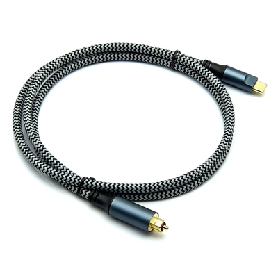 Toslink Digital Audio Cable dengan Type-C Male dan Gold Plated Connectors untuk Crystal-Clear Sound