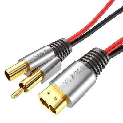 Korosi tahan plating emas TOSLINK kabel audio optik dengan 2 konduktor dan OEM ketersediaan
