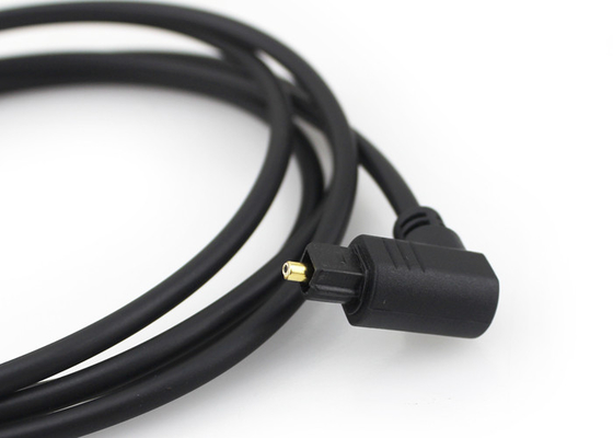 Kabel Optik Berlapis Emas 4.0mm 90 Derajat, Kabel Serat Optik Audio Toslink
