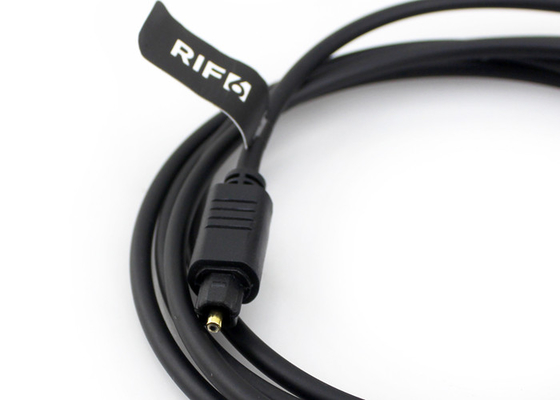 Kabel Optik Berlapis Emas 4.0mm 90 Derajat, Kabel Serat Optik Audio Toslink