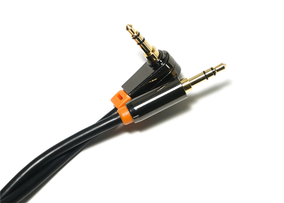 Kabel Audio Digital Optik Hitam 0,92 Meter, Kabel Speaker Mobil PVC Logam 3.5mm
