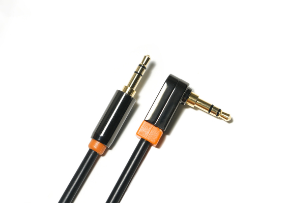Kabel Audio Digital Optik Hitam 0,92 Meter, Kabel Speaker Mobil PVC Logam 3.5mm