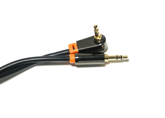 Kabel Audio Digital Optik Hitam 0,92 Meter, Kabel Speaker Mobil PVC Logam 3.5mm