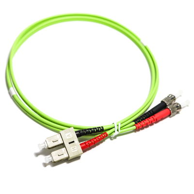Kabel Serat Optik Multimode ST Duplex MM OM2 50/125 3.0mm Kabel Patch Serat ST-LC UPC, 1M/2M/3M/5M/10M