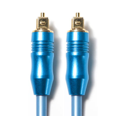 Toslink Kabel Audio Optik Digital OD5.0 Shell Aluminium Berlapis Biru Untuk Amplifier Soundbar 1.5M 3M 5M