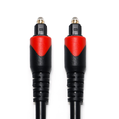 Merah Toslink Kabel Digital OD4.0 Kabel Serat Optik Patchcord Berlapis PVC Konektor Bulat untuk Rumah plaer CD Soundbar
