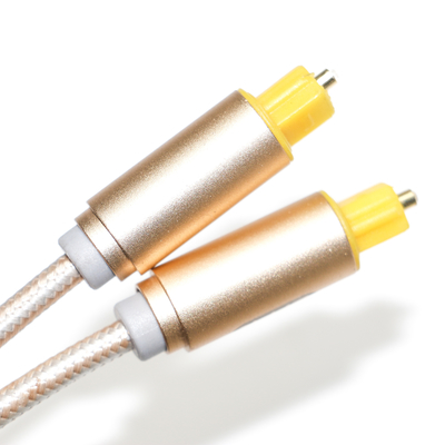 OD4.0 Jalinan Toslink Kabel Digital Konektor Shell Plastik Untuk Soundbar 1.8M 2.4M 3M