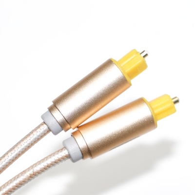 Toslink Rajutan Rope Dengan Disepuh Frosted Metal Shell OD4.0 Plug Untuk Speaker Mobil Kabel Digital Soundbar