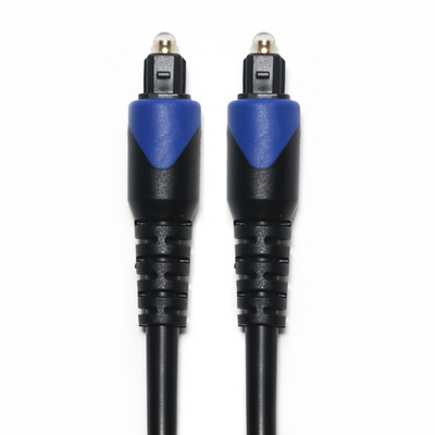 Biru & Kabel Digital Toslink OD4.0 Kabel Serat Optik Berlapis PVC Cope Round Connector Untuk Pemutar CD Soundbar