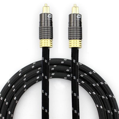 1.2M Plating Toslink Audio Cable untuk Audiophile Subwoofer Speaker dengan Shell Tekstur dan Male to Male Connector
