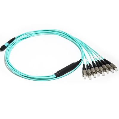 MTP/MPO Blue Hybrid Trunk Cable Konektor FC/MPO 8/1 12C Untuk pengujian peralatan