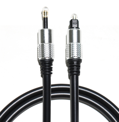 Optik Kabel Toslink OD5.0 Tali T-3.5 Aluminium Berlapis Perak Shell untuk Home Theater Amplifier Soundbar 1.5M 3M 5M