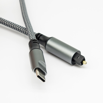 TOSLINK Kabel Audio Optik dengan Konektor Pria Tipe-C untuk Soundbar & Speaker