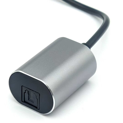 Kabel audio optik TOSLINK berkinerja tinggi dengan konektor USB-C untuk transmisi suara digital