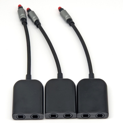❤ Toslink Optical Audio Cable untuk Home Player CD Soundbar 4.0mm OD 1-30m Panjang Konektor Emas Lapisan Kuning- Hitam