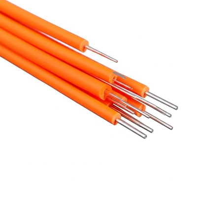 Kabel Serat Optik Plastik Diameter 2.0mm atau 3.0mm dengan Warna Oranye dan Kehilangan Penyisipan 0.3 dB Khas 0.2 dB