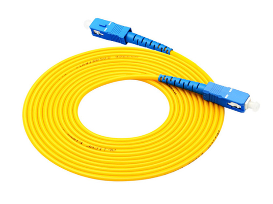 Kabel Patch Serat Optik Inti Ganda Kuning OM3 10 Gbps 4CH